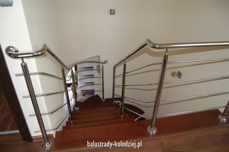 Barierka ze stali nierdzewnej .Prywatne mieszkanie Bobowa